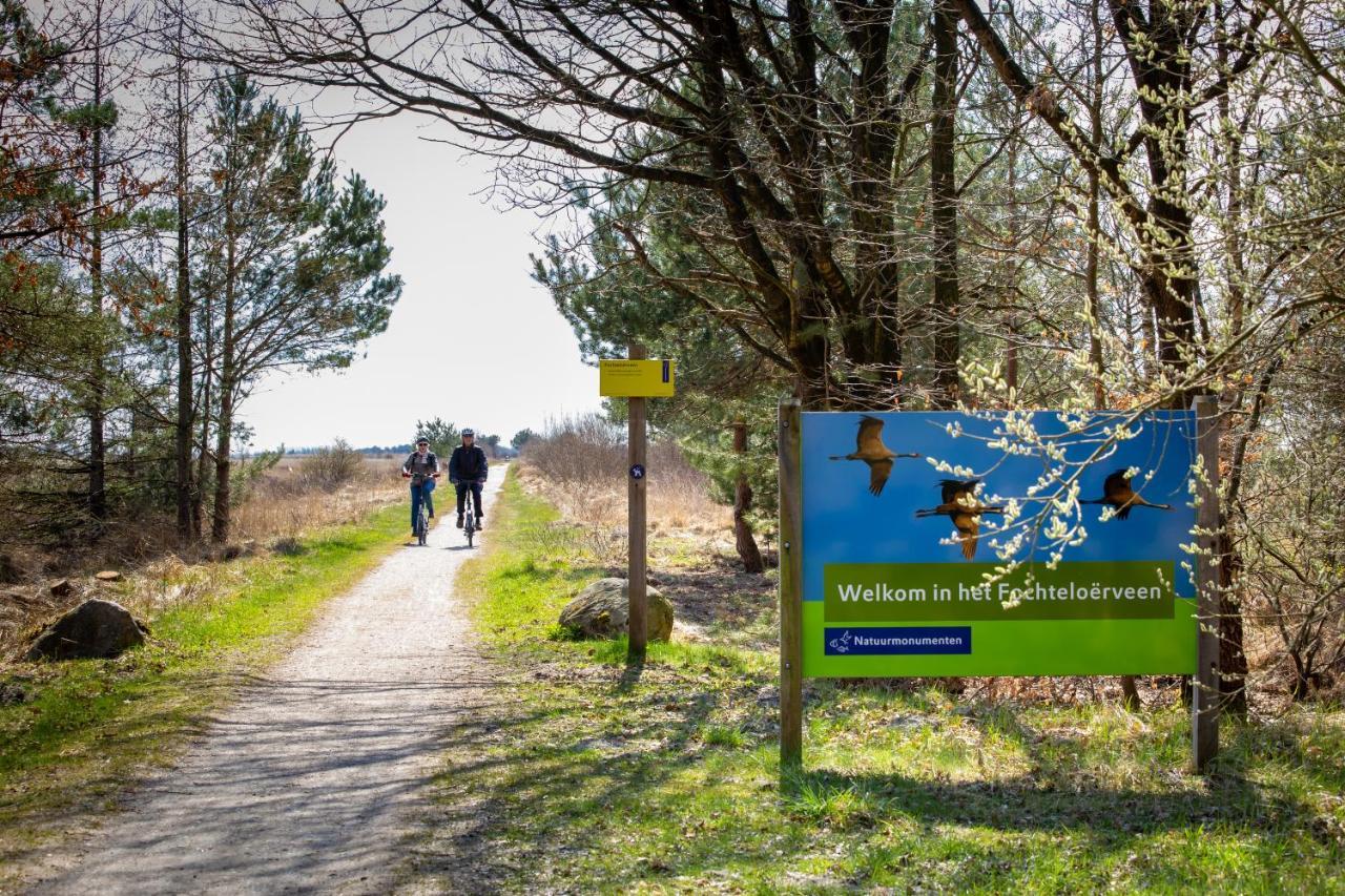 4P Chalet Tolve Met 4 Fietsen Vlakbij Natuurgebieden Drents Friese Wold, Fochteloerveen En Gevangenisdorp Veenhuizen Oosterwolde  Exterior foto
